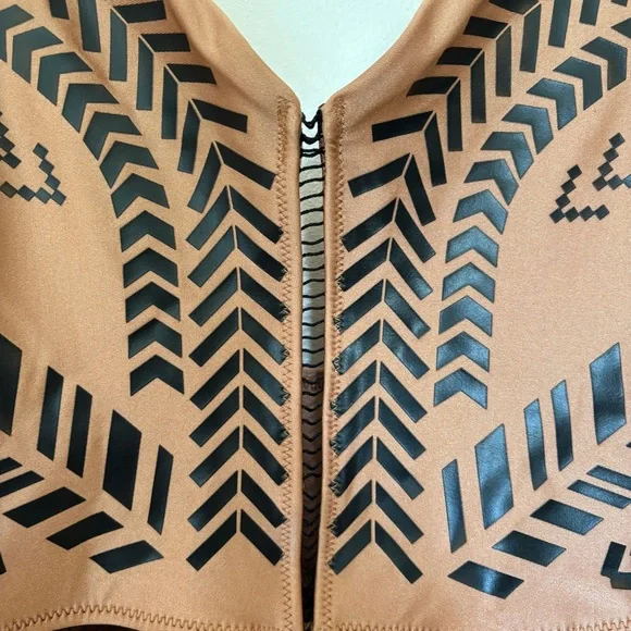 Biliblond Kim One Piece Swimsuit Gold Black XL Straps Cheeky - Picture 4 of 16